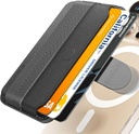 محفظة Sinjimoru M-Pull Tab Stand MagSafe Wallet - أسود