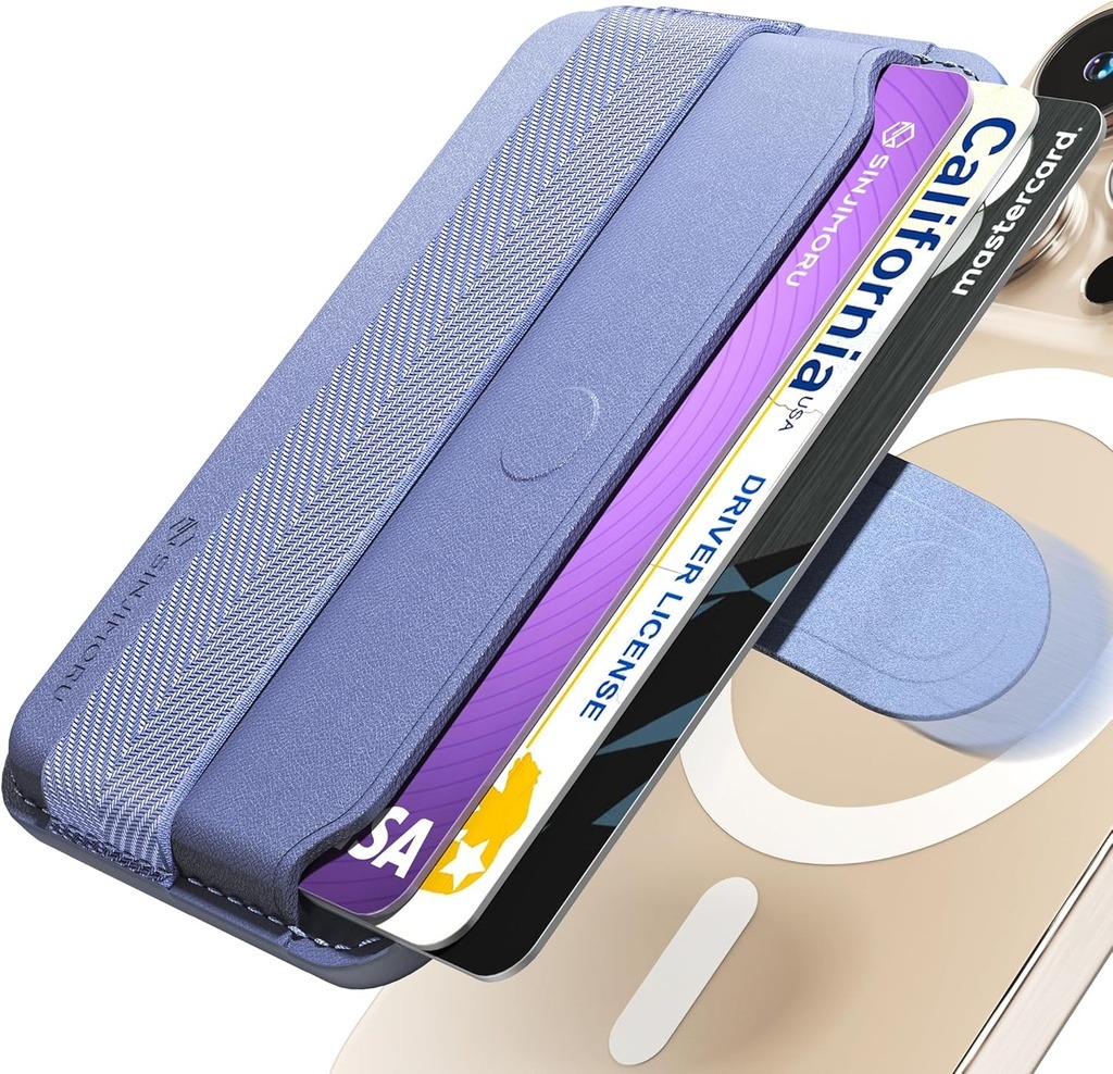 Sinjimoru M-Pull Tab Stand Magsafe Wallet (Blue)