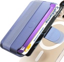 محفظة Sinjimoru M-Pull Tab Stand MagSafe Wallet - أزرق