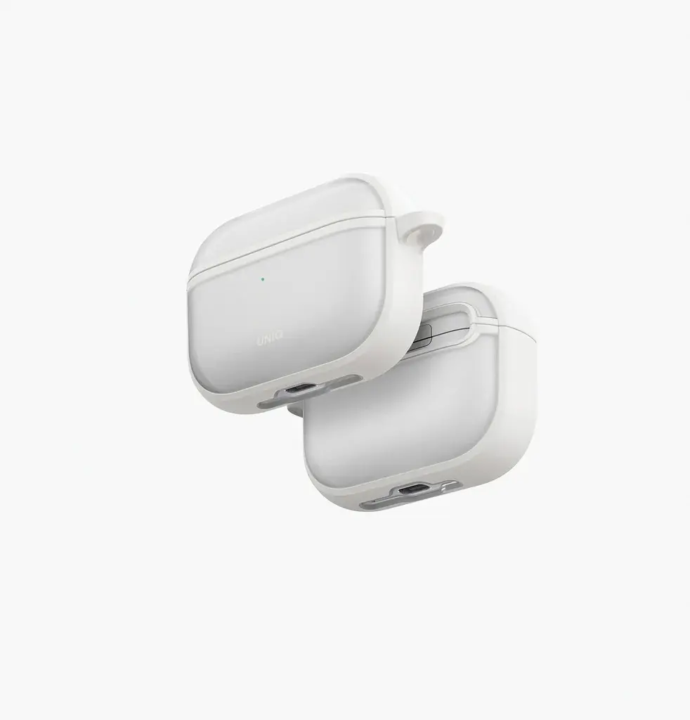 كفر UNIQ Veren مع مشبك لـ AirPods Pro 3 - أبيض طباشيري مطفي