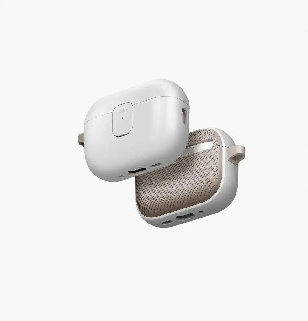 كفر UNIQ Clyde Lock لـ AirPods Pro 3 - رمادي فاتح / خاكي