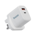 Bazic GoPort Velox 1-Port USB-C and 1- Port USB-A 35W PD Wall Charger - White