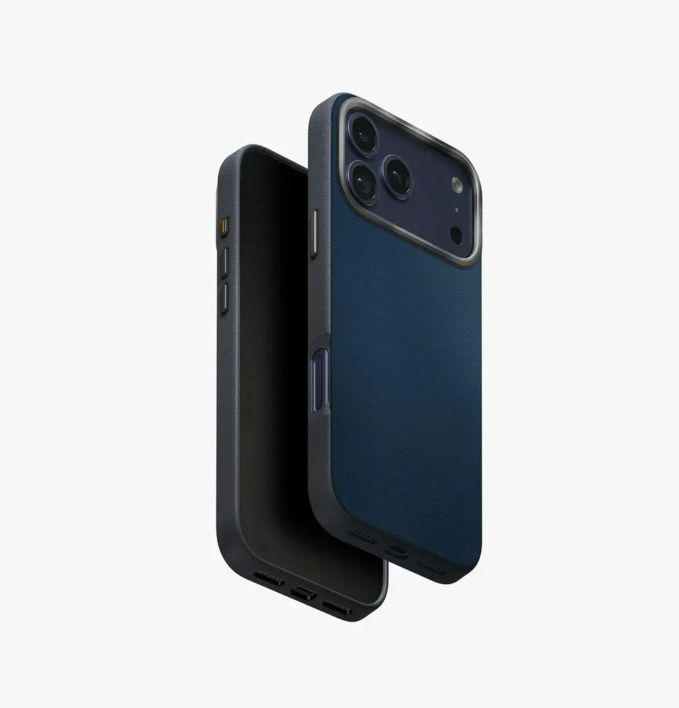 كفر UNIQ Hybrid Lyden DS MagSafe لـ iPhone 17 Pro Max - أزرق فولاذي / رمادي فحمي