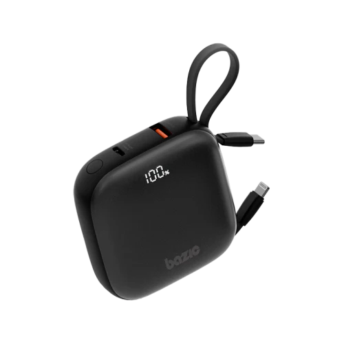 Bazic GoPower Fusion 4 in 1 Power Bank With Build in USB-C And Lightning Cable 10000mAh - Truffle