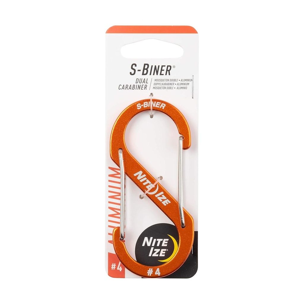 كلّاب مفاتيح ببوابتين Nite Ize S-Biner Aluminum #4 – برتقالي