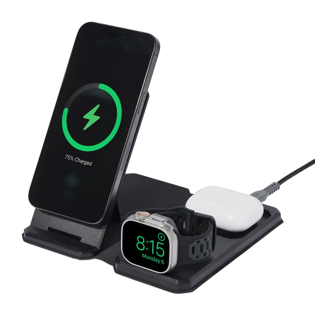 SRGE 3-in-1 Travel/Desktop Charger + Case