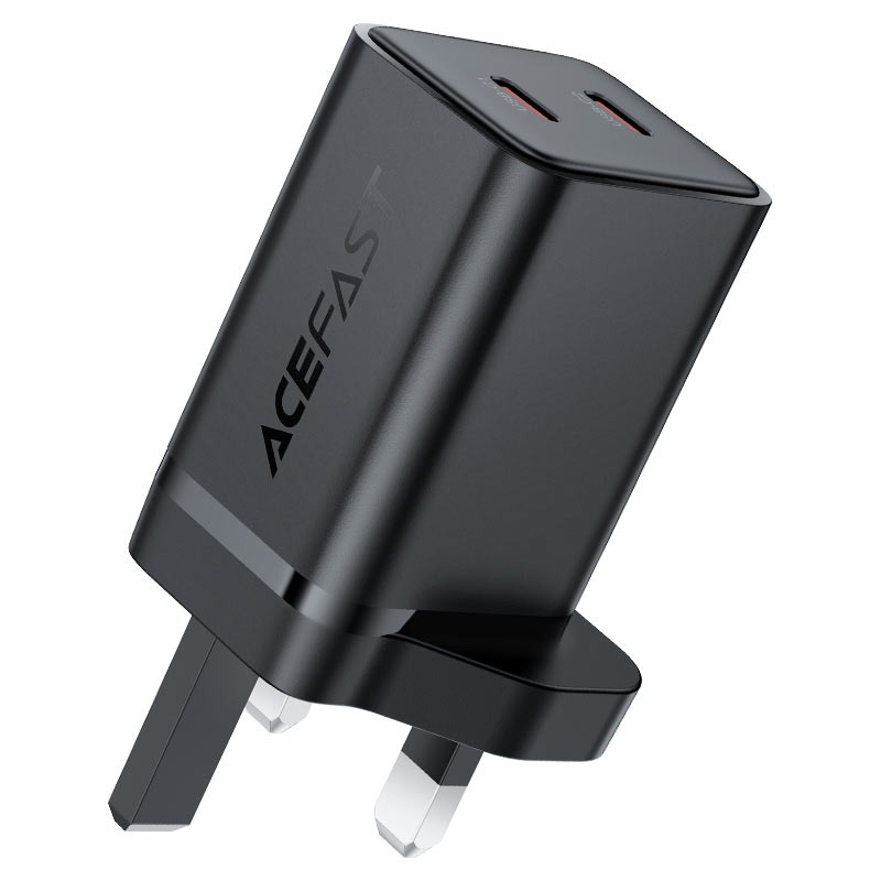 ACEFAST A128 PD45W GaN (USB-C+USB-C) charger,black(UK)