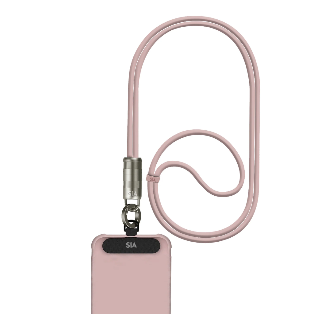 SIA Power Link Soft Rubber Type C - Type C Lanyard Cable 60W 1.2M - Light Pink