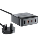 محطة شحن مكتبية ACEFAST Z6 PD65W GaN بأربعة منافذ (2×USB-C + 2×USB-A) – قابس بريطاني