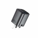 AceFast A122 PD65W folding GaN (2*USB-C+USB-A) charger metal,gray(UK)