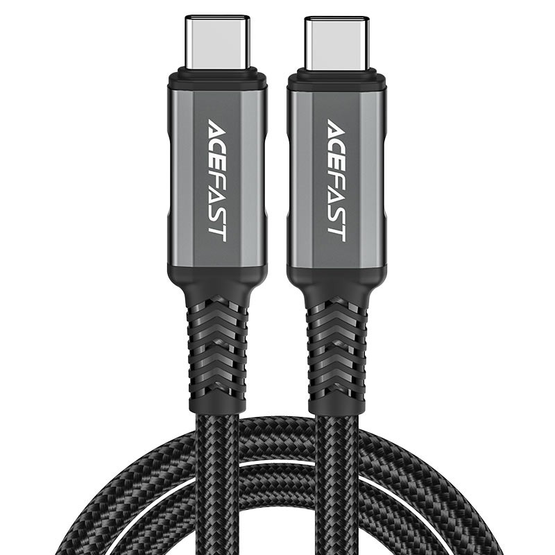 كيبل بيانات متكامل ACEFAST C1-09 من USB-C إلى USB-C لنقل الصوت والفيديو بوصلات ألمنيوم