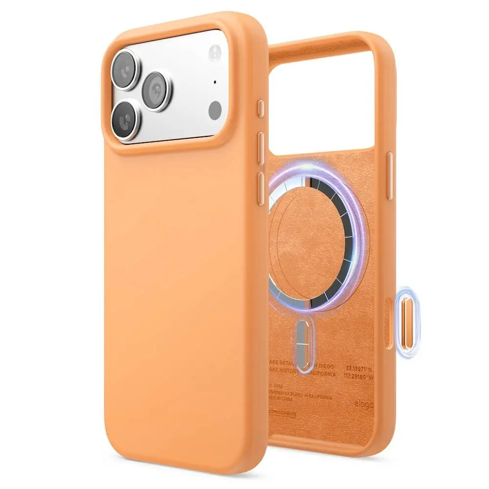 Elago iPhone 17 Pro Max Magnetic Silicone Case (Camera Control Key Included)