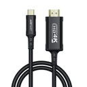 C1-10 USB-C to HDTV aluminum alloy connectors HD video cable - Black
