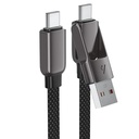كيبل ACEFAST C13-05 من USB-C إلى USB-A / USB-C بسرعة 480Mb/s و 3A (0.2 متر) أسود