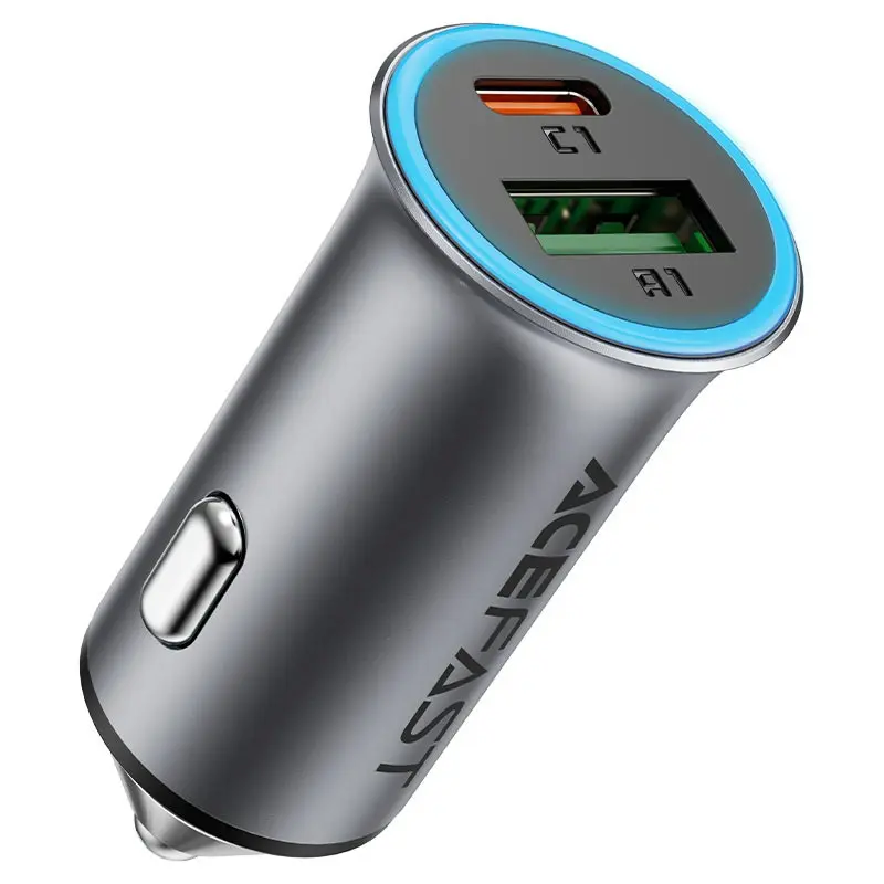 B16 95W (USB-A+USB-C) dual port metal car charger