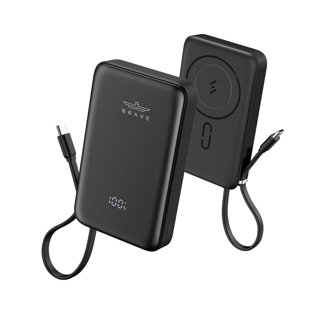 BRAVE Magpow Ultra Wireless Fast Charge Power Bank 10000mAh - Black