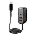 شاحن سيارة BRAVE 60W متعدد المنافذ مع وصلة USB-C
