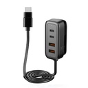 BRAVE 60W MULTI PORT CAR CHARGER EXTENSION - FOR TYPE-C CABLE PORT