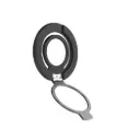 Drip Dual-Sided Magnetic Silicone Ring Aluminum Alloy Phone Stand Black