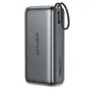 AceFast PD35W fast charging power bank with telescopic cable, 10000mAh, metal gray CCC certificated 
