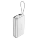  AceFast PD35W fast charging power bank with telescopic cable, 10000mAh, Silver CCC certificated 