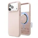 Elago iPhone 18 Pro Max/17 Pro Max Magnetic Silicone Case (Camera Control Key Included) (Light Pink)