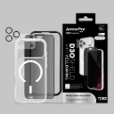 ArmorPro D3O 4-in-1 Combo with Capture Button (Privacy Screen + Camera Lens + D3O Case MagSafe + Lens Film) White for iPhone 18 Pro