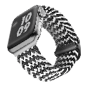 Viva Madrid Crisben Watch Strap for Apple Watch 42/44MM Black and White Polyester
