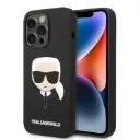 Karl Lagerfeld Magsafe Silicone Karl`s Head Hard  for iPhone 14 Pro Max (6.7") - Black
