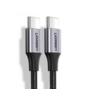 UGREEN USB 2.0 C M/M Round Cable Nickel Plating Aluminum Shell 2m (Gray Black)US261