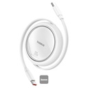 Baseus Free2Draw Mini Retractable Charging Cable Type-C to Type-C 100W 1m Moon White
