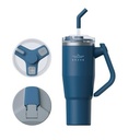 Brave Rotating Handle 24H Cold & 12H Hot Retention Leak-Proof 1200mL Blue